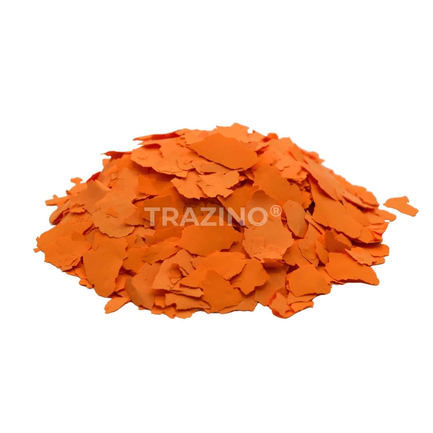 Trazino® Farbchips in Orange zum Einstreuen für Beschichtungen Trazino® Farbchips in Orange zum Einstreuen für Beschichtungen